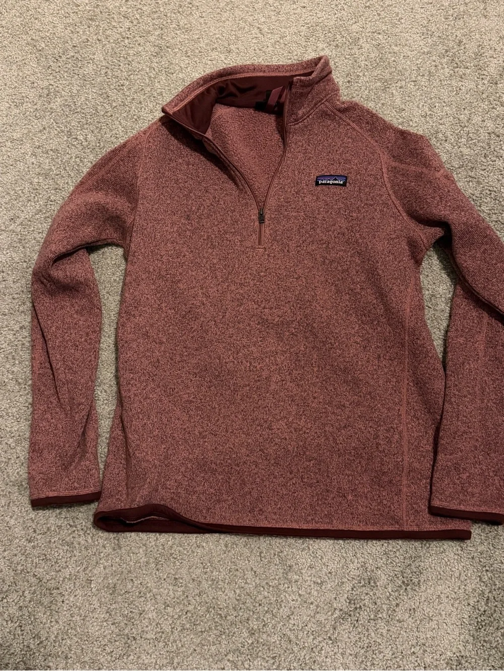 Patagonia Fleece Quarter-Zip Pullover - Mauve/Purple